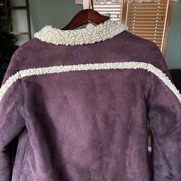 Carhartt Boulder Parka Womens Large Brown Faux Suede Sherpa Lined Coat Jacket - Picture 6 of 7